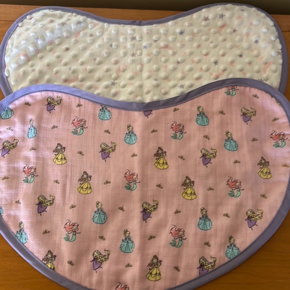 Small princesses baby burp cloth